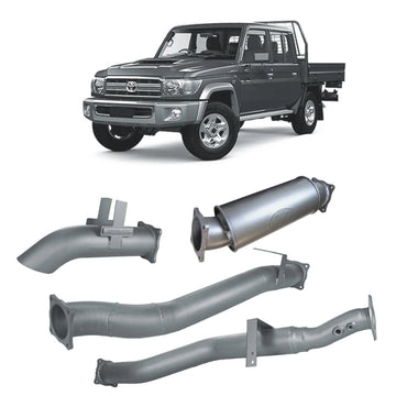 Redback Extreme Duty 4" DPF Back Exhaust for Toyota Landcruiser 79 Series Dual Cab - Brixton 4x4 - Buy Online Now!